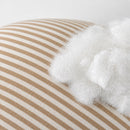 Outdoor Chair Cushions Set of 2 - Beige Striped