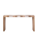Modern Console Table, 62' Long Entryway Table with Chevron Patterned Top