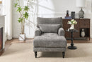 Modern Grey Upholstered Chaise Lounge Sofa Recliner by HouseOfZazla