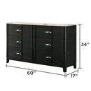 Opel - 6 Drawer Dresser - Black by HouseOfZazla