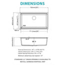 Quartz Composite Kitchen Sink With Undermount Design, Durable Single Bowl Workstation by HouseOfZazla