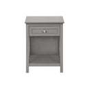 Accent End Table, 2 Tier, Storage Drawer, Transitional Style
