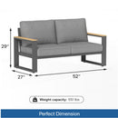 All-Weather Loveseat Sofa With Thick Cushions by HouseOfZazla