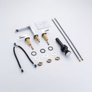 8 inch Widespread Bathroom Faucet Matte Black Bathroom Faucets for Sink 3 Hole Brass 2 Handle Lavatory Square Faucet Modern rv Bathroom Faucets