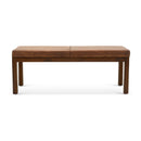 Austin - Bench With Lines - Antique Brown / Brown / Rustic / Tan by HouseOfZazla