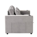 55.3" 4-1 Multi-functional Sofa Bed with Cup Holder and USB Port for Living Room or Apartments, Gray