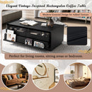Modern Rectangle Coffee Table With 4 Drawers And 2 Display Shelves by HouseOfZazla