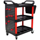3 Tier Rolling Auto Detail Cart with Wheels