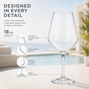 Unbreakable Stemmed Wine Glasses, Tritan Acrylic | Set of 2 (18oz)