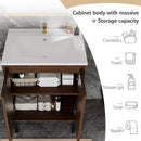 Bathroom Vanity With Ceramic Sink, Floor-Standing Design, Soft-Closing Drawers by HouseOfZazla