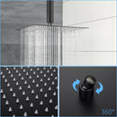 Luxury Rain Fixed Shower Head 12" Square Oil Rubbed Bronze Stainless Steel - Oil-Rubbed Bronze by HouseOfZazla