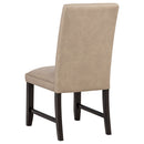 Averill Faux Leather Upholstered Dining Side Chair Tan (Set of 2)