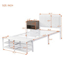 Platform Bed With 2 Tier Storage Shelves, Storage Cabinet by HouseOfZazla