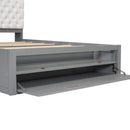 Platform Bed With Storage Headboard, Shoe Rack And 4 Drawers
