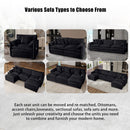 Modern Comfy Deep Seat Modular Sectional Sofa Cloud Couch With Ottoman by HouseOfZazla