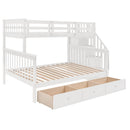 Stairway Bunk Bed With Storage And Guard Rail For Bedroom by Unique Piece Furniture
