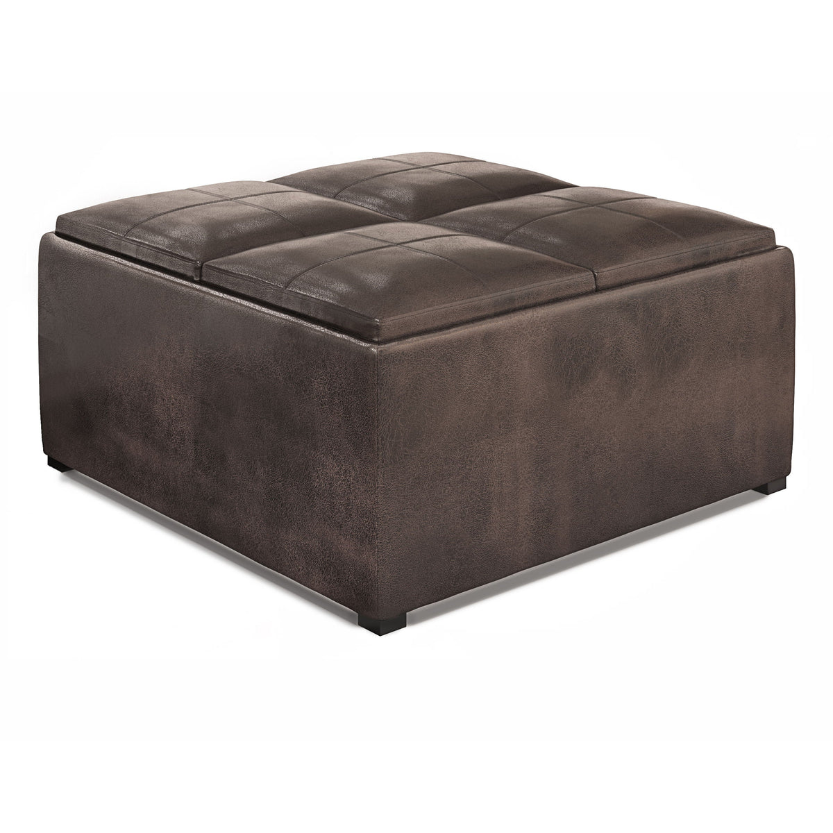Avalon - Upholstered Square Coffee Table Storage Ottoman, photo 2 of 14