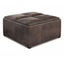 Avalon - Upholstered Square Coffee Table Storage Ottoman by HouseOfZazla