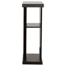 2 Shelf Console Table With V Shape Design - Brown