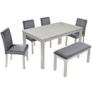 Dining Table Set, Table With A Rectangular Table And Upholstered Chairs by HouseOfZazla