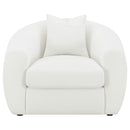Isabella Faux Sheepskin Upholstered Accent Chair Natural