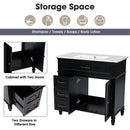 Bathroom Vanity With Sink, 2 Doors 2 Drawers, Freestanding Design by HouseOfZazla