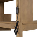 Loft Bed With Built In L Shaped Desk, LED Lights, Storage Shelves, Cabinets, And Staircase by Unique Piece Furniture