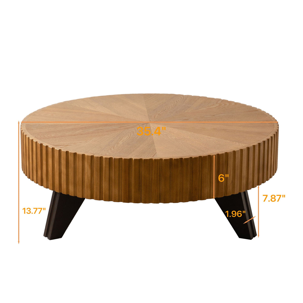 Round Retro Coffee With Solid Wood Legs, photo 24 of 24