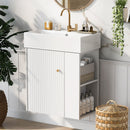 Modern Floating Bathroom Vanity With Ceramic Basin Perfect For Small Bathrooms by Unique Piece Furniture