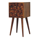 Mini Cube Carved 2 Drawer Nightstand by HouseOfZazla