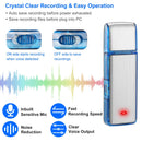 Mini Voice Recorder 8GB Digital Sound Audio Activated Recorder USB Flash Drive Disk w/ 96Hrs Recording U Disk Recorder For Meeting Lectures