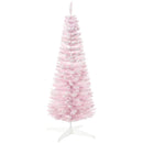 HOMCOM 5' Snow Flocked Artificial Pencil Christmas Tree