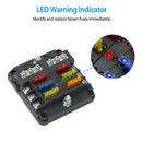 6-Way Fuse Box Holder with LED Indicator by LJGDeals