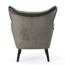 Alyssa Mid Century Upholstered Arm Chair With Wingback Design by HouseOfZazla