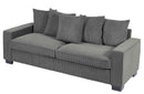 Luxe Sofa With 5 Matching Toss Pillows, Sleek Design, Spacious And Comfortable 3 Seater Couch by HouseOfZazla