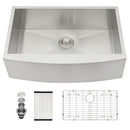 Farmhouse 36" Kitchen Sink Stainless Steel Apron Front - Brushed Nickel by HouseOfZazla
