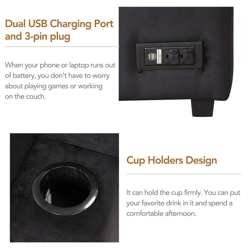 87.4" Sleeper Sofa Bed,2 in 1 Pull Out sofa bed L Shape Couch with Storage Ottoman for Living Room,Bedroom Couch and Small Apartment, Black