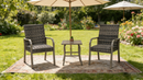 2PC Outdoor Dining Chair with Hand-Painted Frame and Water-Washed Cotton Seat by HouseOfZazla