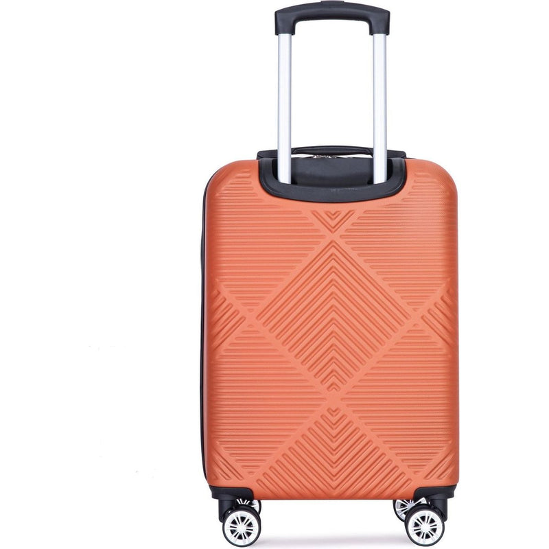 2Piece Luggage Sets ABS Lightweight Suitcase, Spinner Wheels, (20/14) DARK ORANGE