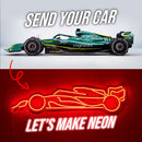 Your Personalized Metal Neon Car Wall Art - MTN0051 by Modello Turbo