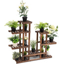 6 Tier Wooden Shelf Storage Plant Rack Stand by LJGDeals
