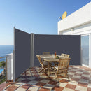 237 x 63 Inch Patio Retractable Double Folding Side Awning Screen Divider by LJGDeals