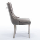 A&A Furniture Nikki Collection Modern Velvet Upholstered Dining Chairs - Set of 2
