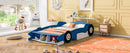 Race Car-Shaped Platform Bed With Wheels