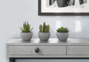 6" Tall Artificial Succulent Plant Set of 3 by HouseOfZazla