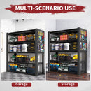 72"H 5-Tier Adjustable Heavy-Duty Shelving with Pegboard