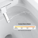 Tankless Smart Toilet With Bidet Built In, 1 Piece, Auto Flush, Auto Open / Close, Heated Seat, Bubble Wash, Warm Water And Dry, Adjustable Temp, Remote Control Side Know - White by HouseOfZazla