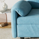 54 "velvet blue sofa sofa bed dual purpose living room retractable bed