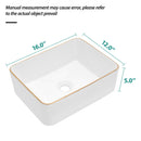 Modern European Style Ceramic Rectangular Vessel Bathroom Sink by HouseOfZazla