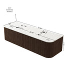 Dina 60'' Wall Mounted Plywood Cabinet with Carrara
